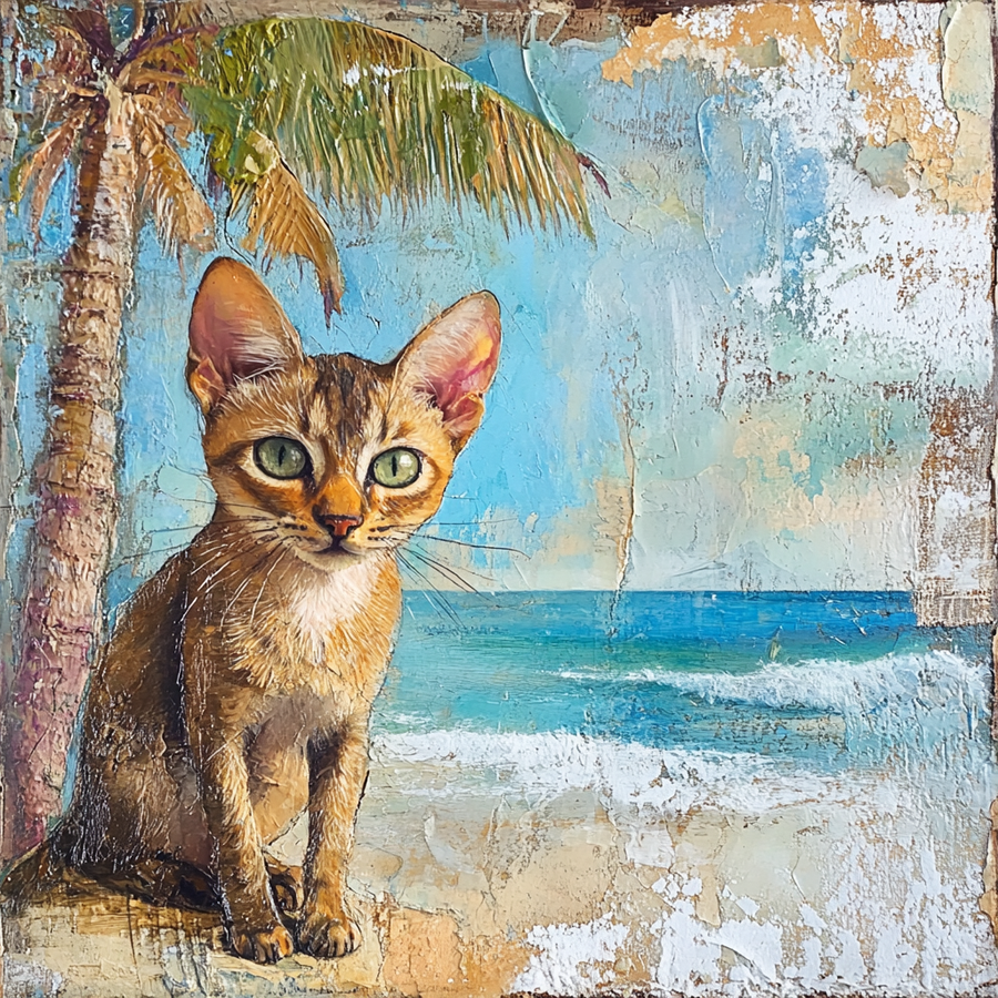 Cat Sign, DCO-13645, Sign For Wreath, 10x10" Metal Sign