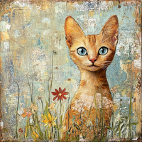 Thumbnail for Cat Sign, DCO-13650, Sign For Wreath, 10x10
