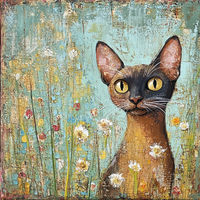 Thumbnail for Cat Sign, DCO-13651, Sign For Wreath, 10x10