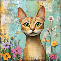 Thumbnail for Cat Sign, DCO-13654, Sign For Wreath, 10x10