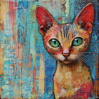 Thumbnail for Cat Sign, DCO-13666, Sign For Wreath, 10x10