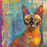 Thumbnail for Cat Sign, DCO-13667, Sign For Wreath, 10x10