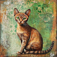 Thumbnail for Cat Sign, DCO-13668, Sign For Wreath, 10x10