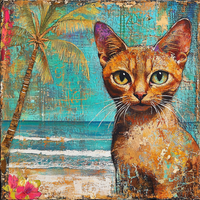 Thumbnail for Cat Sign, DCO-13669, Sign For Wreath, 10x10