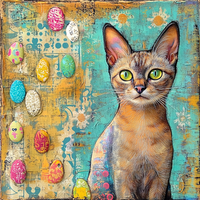 Thumbnail for Cat Sign, DCO-13670, Sign For Wreath, 10x10