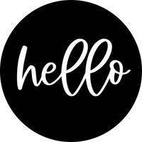 Thumbnail for Hello Door Hanger, 4 Holes Door Hanger, DCO-W-00041-DH, 22 in Round Wood