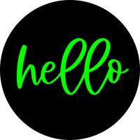 Thumbnail for Hello Door Hanger, 4 Holes Door Hanger, DCO-W-00042-DH, 22 in Round Wood