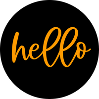 Thumbnail for Hello Door Hanger, 4 Holes Door Hanger, DCO-W-00043-DH, 22 in Round Wood