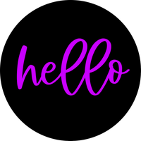 Thumbnail for Hello Door Hanger, 4 Holes Door Hanger, DCO-W-00044-DH, 22 in Round Wood