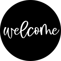 Thumbnail for Welcome Door Hanger, 4 Holes Door Hanger, DCO-W-00045-DH, 22 in Round Wood