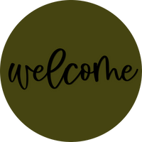 Thumbnail for Welcome Door Hanger, 4 Holes Door Hanger, DCO-W-00047-DH, 22 in Round Wood