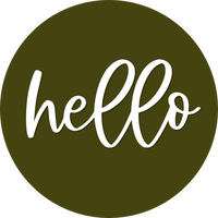 Thumbnail for Hello Door Hanger, 4 Holes Door Hanger, DCO-W-00048-DH, 22 in Round Wood