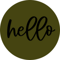 Thumbnail for Hello Door Hanger, 4 Holes Door Hanger, DCO-W-00049-DH, 22 in Round Wood