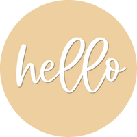 Thumbnail for Hello Door Hanger, 4 Holes Door Hanger, DCO-W-00050-DH, 22 in Round Wood