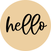 Thumbnail for Hello Door Hanger, 4 Holes Door Hanger, DCO-W-00051-DH, 22 in Round Wood