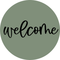 Thumbnail for Welcome Door Hanger, 4 Holes Door Hanger, DCO-W-00054-DH, 22 in Round Wood