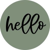 Thumbnail for Hello Door Hanger, 4 Holes Door Hanger, DCO-W-00056-DH, 22 in Round Wood
