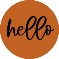 Thumbnail for Hello Door Hanger, 4 Holes Door Hanger, DCO-W-00058-DH, 22 in Round Wood