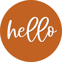 Thumbnail for Hello Door Hanger, 4 Holes Door Hanger, DCO-W-00059-DH, 22 in Round Wood