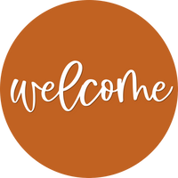 Thumbnail for Welcome Door Hanger, 4 Holes Door Hanger, DCO-W-00060-DH, 22 in Round Wood