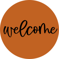 Thumbnail for Welcome Door Hanger, 4 Holes Door Hanger, DCO-W-00061-DH, 22 in Round Wood
