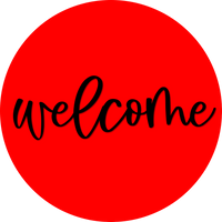 Thumbnail for Welcome Door Hanger, 4 Holes Door Hanger, DCO-W-00062-DH, 22 in Round Wood
