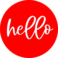 Thumbnail for Hello Door Hanger, 4 Holes Door Hanger, DCO-W-00064-DH, 22 in Round Wood
