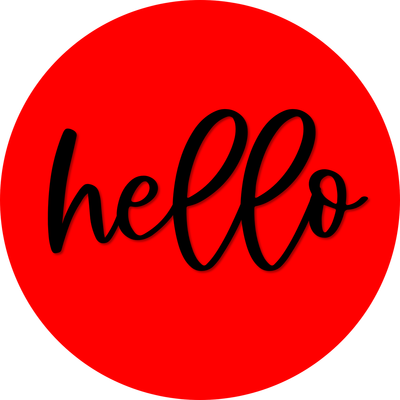 Hello Door Hanger, 4 Holes Door Hanger, DCO-W-00065-DH, 22 in Round Wood