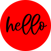 Thumbnail for Hello Door Hanger, 4 Holes Door Hanger, DCO-W-00065-DH, 22 in Round Wood