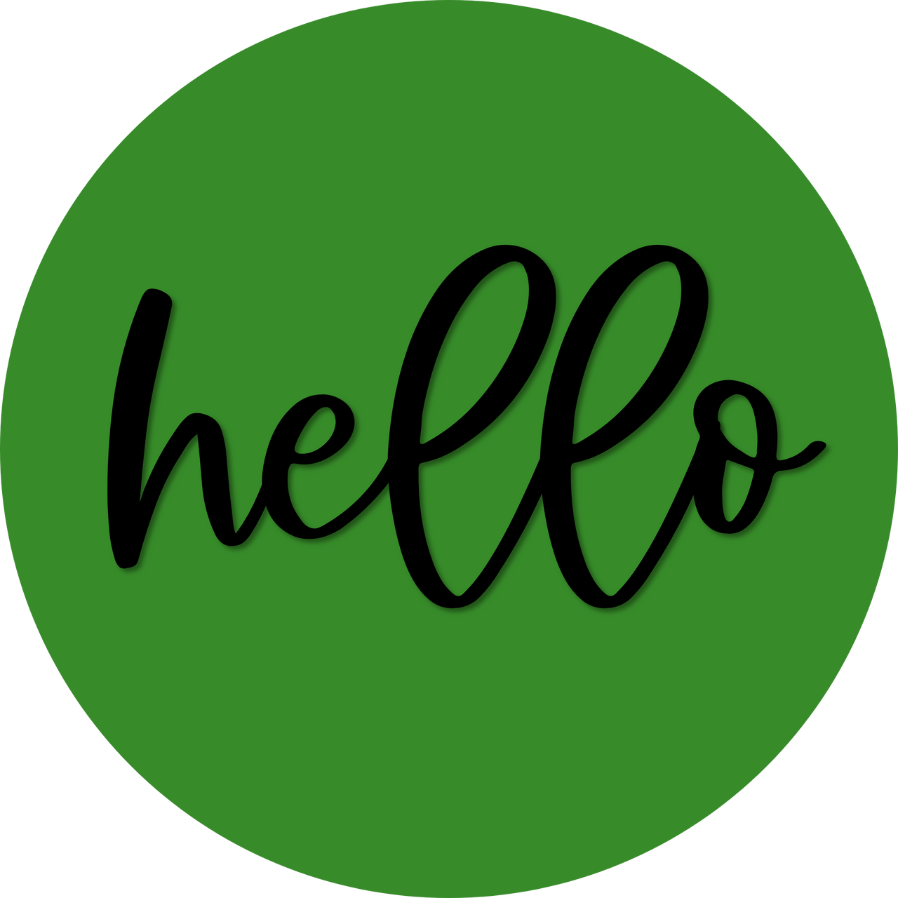 Hello Door Hanger, 4 Holes Door Hanger, DCO-W-00066-DH, 22 in Round Wood