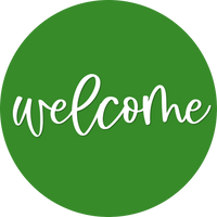 Thumbnail for Welcome Door Hanger, 4 Holes Door Hanger, DCO-W-00068-DH, 22 in Round Wood