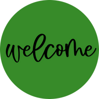 Thumbnail for Welcome Door Hanger, 4 Holes Door Hanger, DCO-W-00069-DH, 22 in Round Wood