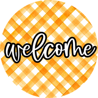 Thumbnail for Welcome Door Hanger, 4 Holes Door Hanger, DCO-W-00073-DH, 22 in Round Wood