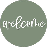 Thumbnail for Welcome Door Hanger, 4 Holes Door Hanger, DCO-W-00079-DH, 22 in Round Wood