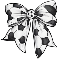 Thumbnail for Bow Soccer Coquette Bow 22" Wood Door Hanger - DCO-W-01180-DH