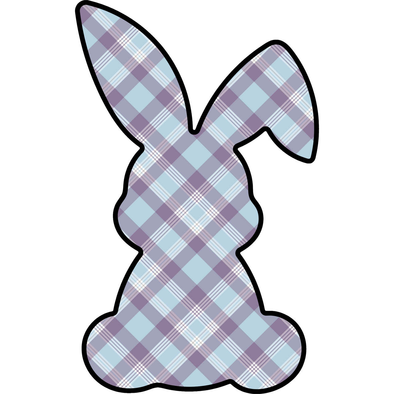 Easter Bunny Shape 22" Wood Door Hanger - 47798325051547