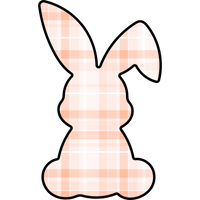 Thumbnail for Easter Bunny Shape 22" Wood Door Hanger - DCO-W-1194-DH