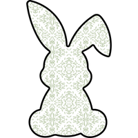 Thumbnail for Easter Bunny Shape 22" Wood Door Hanger - DCO-W-1208-DH