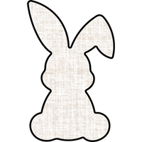 Thumbnail for Easter Bunny Shape 22" Wood Door Hanger - DCO-W-1214-DH