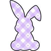 Thumbnail for Easter Bunny Shape 22" Wood Door Hanger - DCO-W-1215-DH