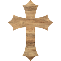 Thumbnail for Cross Religious Has Bow Holes 22" Wood Door Hanger - DCO-W-1216-DH