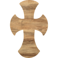 Thumbnail for Cross Religious Has Bow Holes 22" Wood Door Hanger - DCO-W-1217-DH