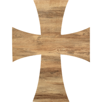 Thumbnail for Cross Religious 14" Wood Door Hanger - DCO-W-1218