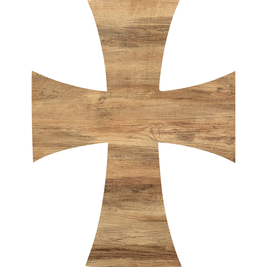 Cross Religious Has Bow Holes 22" Wood Door Hanger - DCO-W-1218-DH