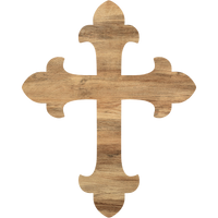 Thumbnail for Cross Religious Has Bow Holes 22" Wood Door Hanger - DCO-W-1219-DH