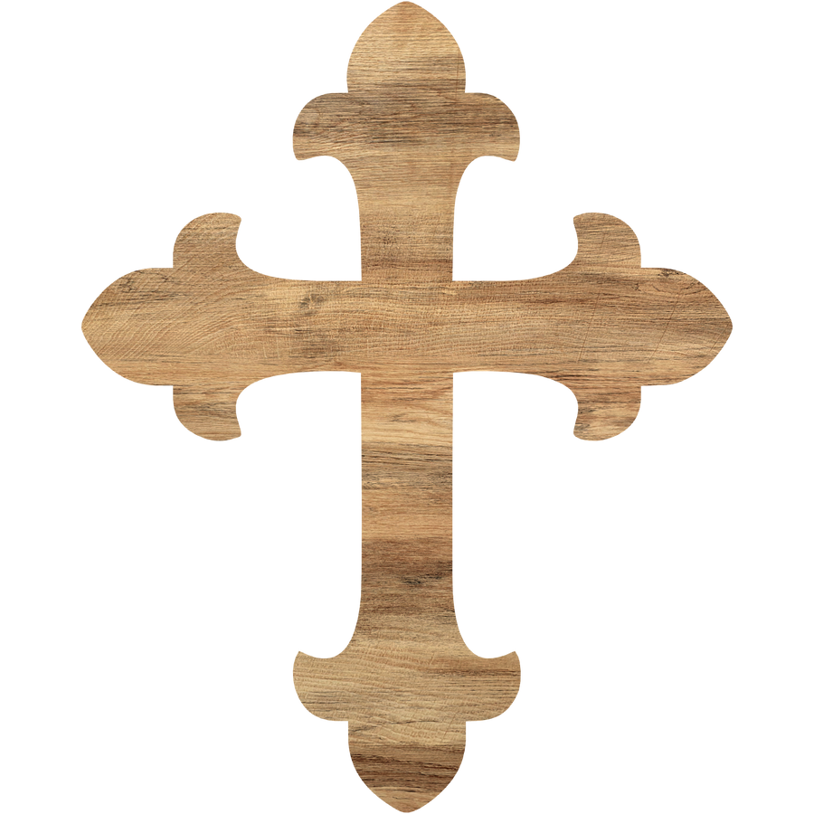 Cross Religious Has Bow Holes 22" Wood Door Hanger - DCO-W-1219-DH