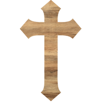 Thumbnail for Cross Religious Has Bow Holes 22" Wood Door Hanger - DCO-W-1221-DH