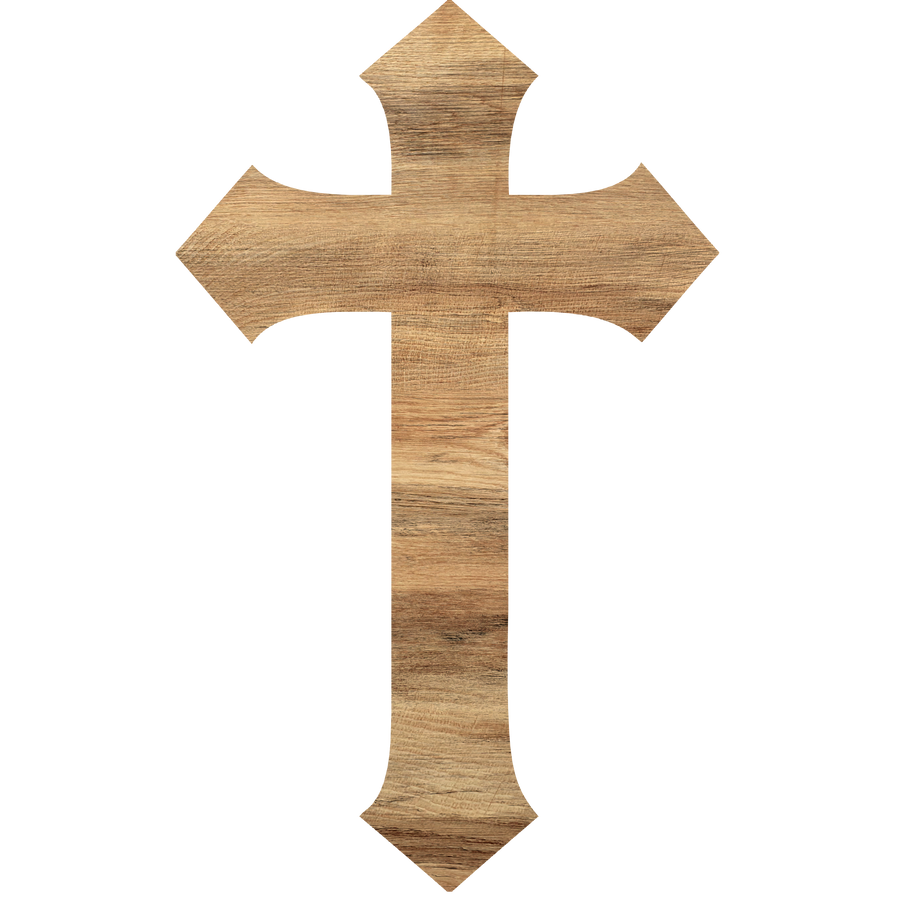 Cross Religious Has Bow Holes 22" Wood Door Hanger - DCO-W-1221-DH