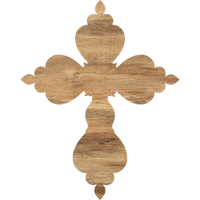 Thumbnail for Cross Religious Has Bow Holes 22" Wood Door Hanger - DCO-W-1223-DH