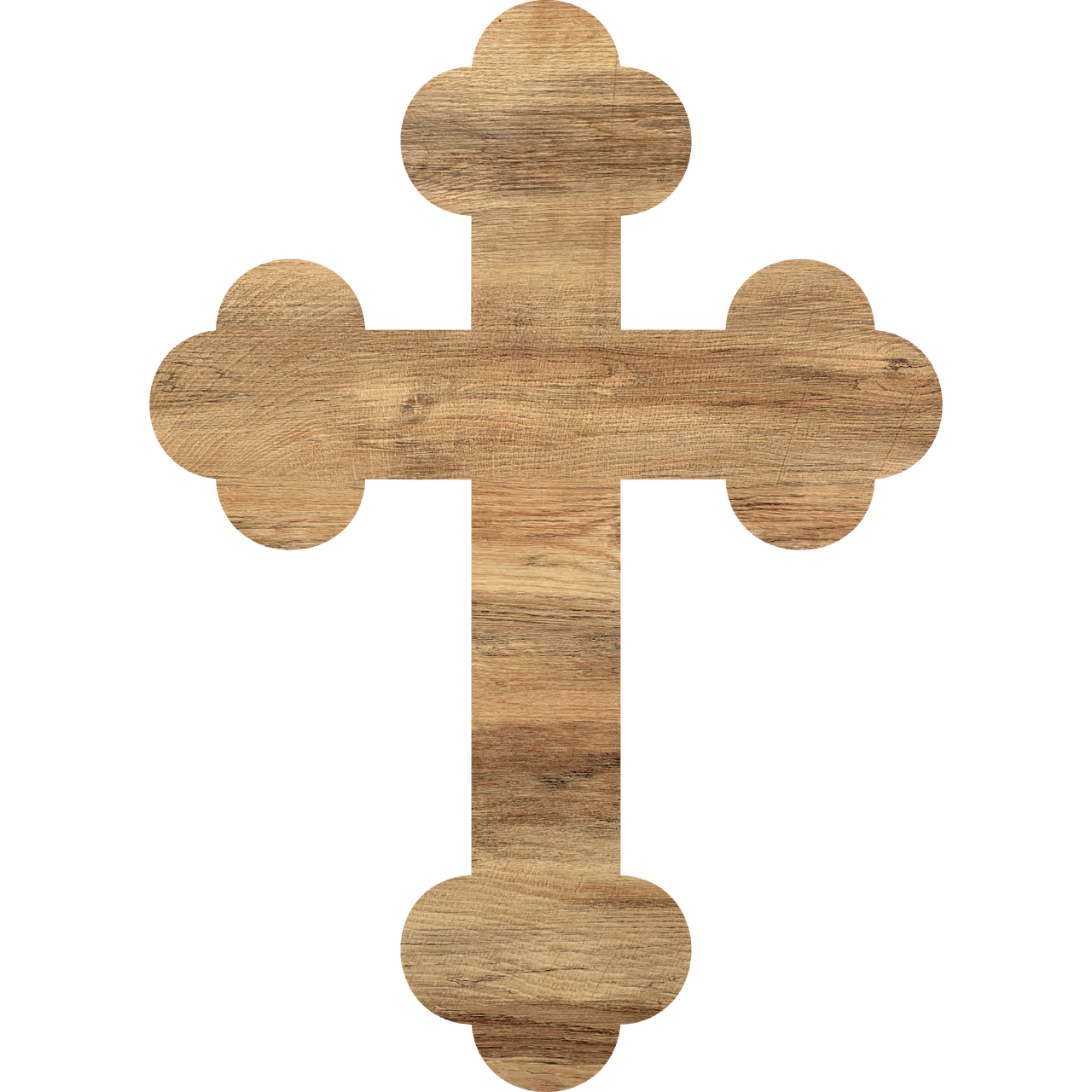 Cross Religious Has Bow Holes 22" Wood Door Hanger - DCO-W-1224-DH